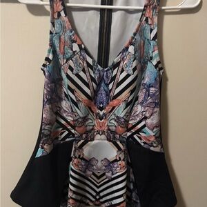 Multicolor Patterned Women's Top